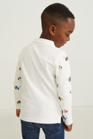 Kinderen: jongens - Poloshirt - zuiver wit