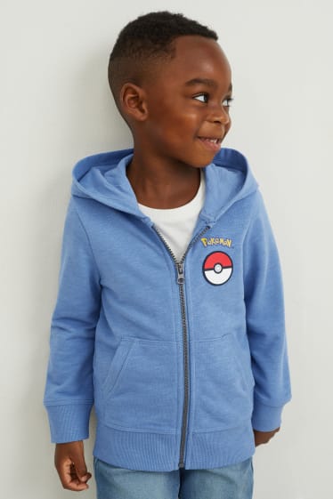 Kinder Buben - Pokémon - Sweatjacke mit Kapuze - blau