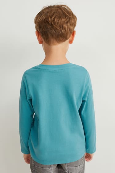 Enfants - Lot de 3 - hauts à manches longues - turquoise