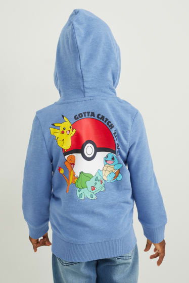 Kinder Buben - Pokémon - Sweatjacke mit Kapuze - blau