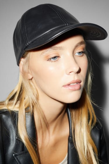 Donna - CLOCKHOUSE - cappellino - similpelle - nero