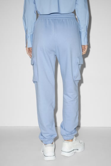 Femmes - CLOCKHOUSE - pantalon de jogging cargo - bleu clair