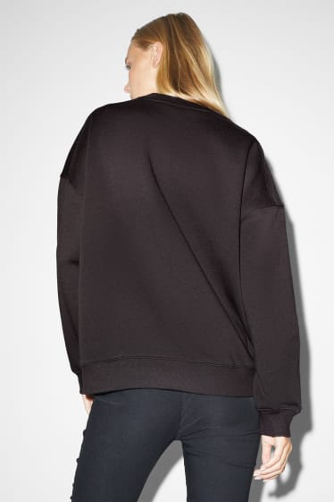 Damen - CLOCKHOUSE - Oversized-Sweatshirt - Wednesday - schwarz