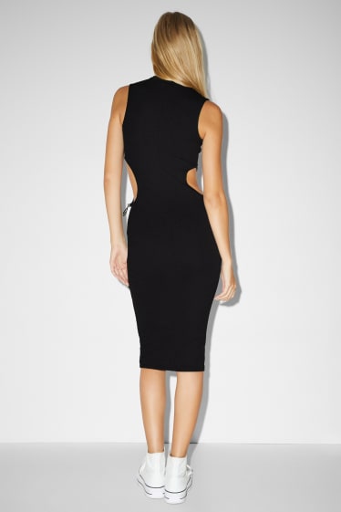 Damen - Figurbetontes Kleid - schwarz