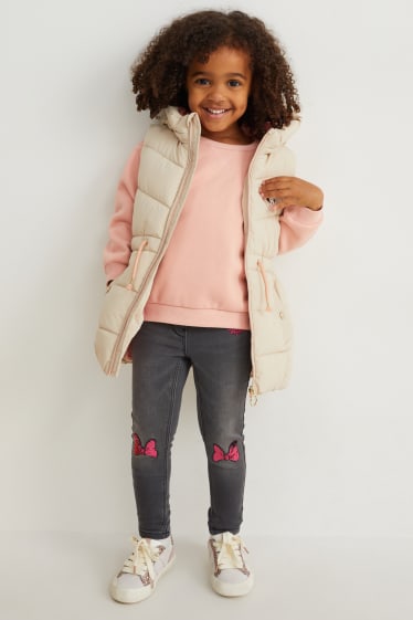 Kinderen - Minnie Mouse - jegging jeans - jeanslichtgrijs