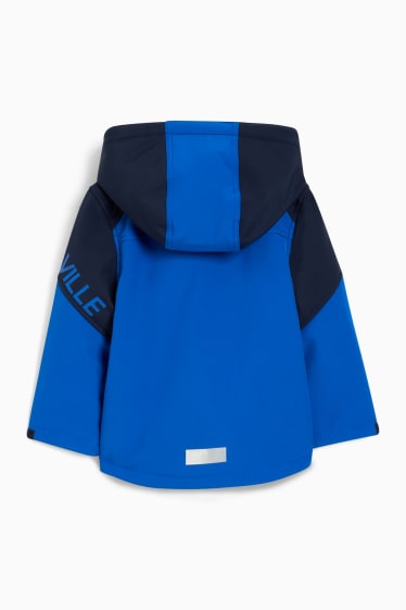 Enfants garçons - Veste softshell à capuche - bleu