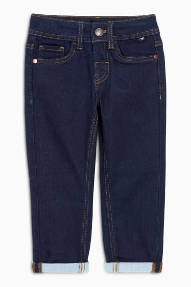 Enfants - Slim jean - jean chaud - jog denim - jean bleu foncé