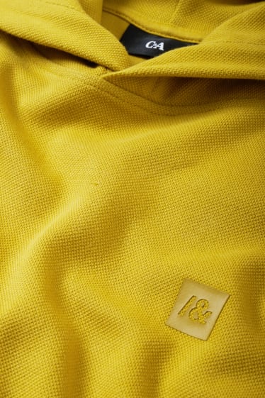 Hombre - Sudadera con capucha - amarillo