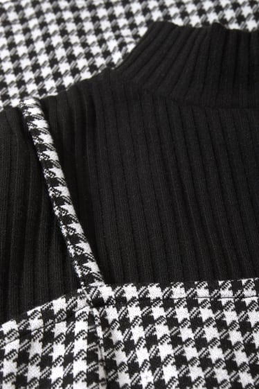 Kinder - Set - Kleid und Langarmshirt - 2 teilig - schwarz