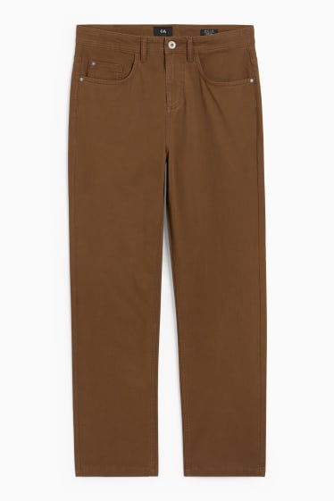 Hommes - Pantalon - regular fit - marron