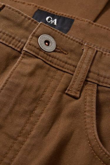 Uomo - Pantaloni - regular fit - marrone