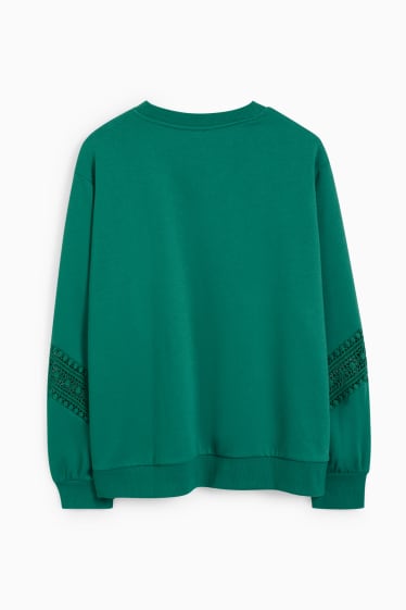 Femei - Bluză de molton - verde