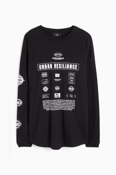 Herren - Langarmshirt - schwarz