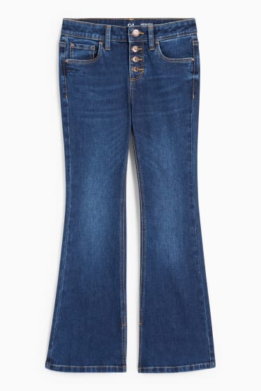 Kinderen - Flared jeans - LYCRA® - jeansdonkerblauw