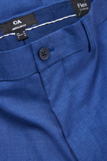 Uomo - Pantaloni coordinabili - regular fit - Flex - stretch - blu scuro