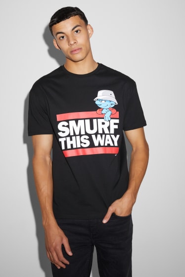 Bărbați - Tricou - Ștrumfii - negru