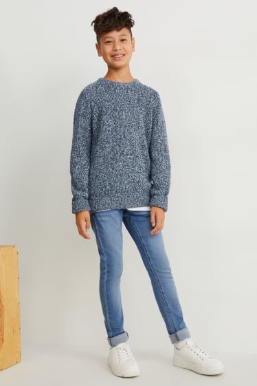 Kinderen: jongens - Set van 2 - skinny jeans - jog denim - jeansblauw