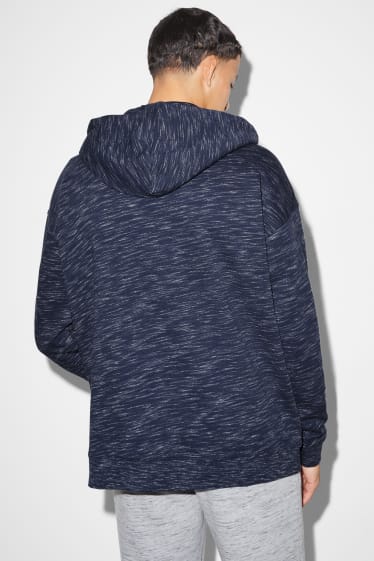 Uomo - Felpa con zip e cappuccio - blu scuro