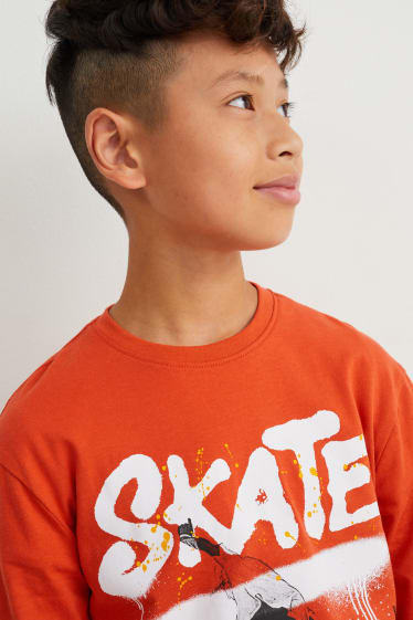 Children Boys - Multipack of 3 - long sleeve top - dark orange