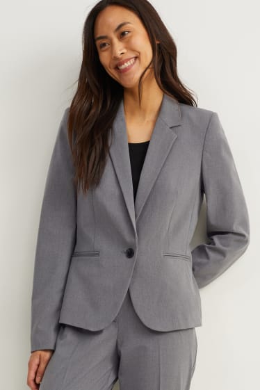 Femmes - Blazer de bureau - cintré - Mix & Match - gris foncé