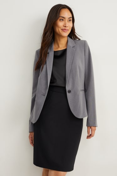 Femmes - Blazer de bureau - cintré - Mix & Match - gris foncé