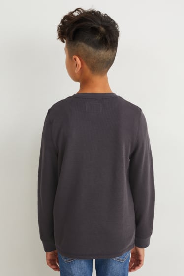 Enfants garçons - Haut à manches longues - gris foncé