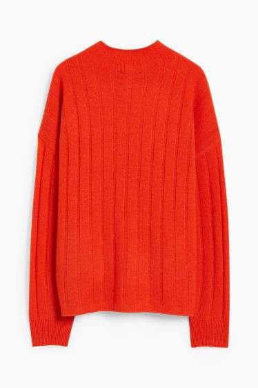 Damen - Kaschmir-Pullover - dunkelorange