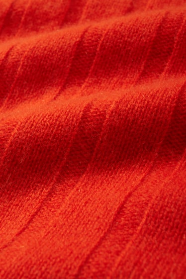 Damen - Kaschmir-Pullover - dunkelorange