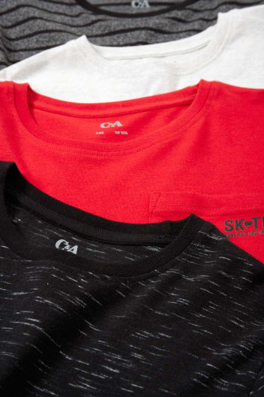Children Boys - Extended sizes - multipack of 4 - long sleeve top - red