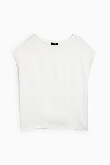 Damen - T-Shirt - cremeweiß