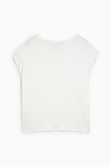 Damen - T-Shirt - cremeweiß