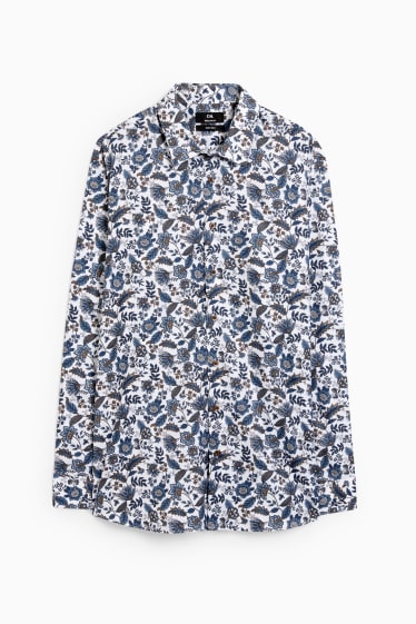 Hommes - Chemise de bureau - regular fit - col button down - facile à repasser - blanc