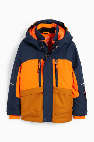 Enfants garçons - Veste de ski à capuche - marron