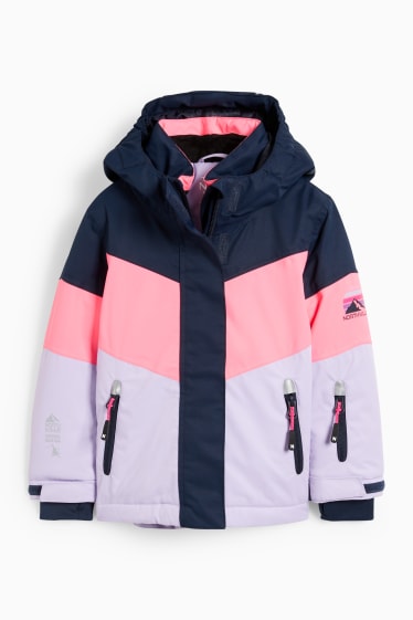 Enfants filles - Veste de ski à capuche - bleu foncé