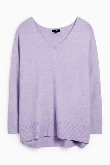 Damen - Pullover - violett