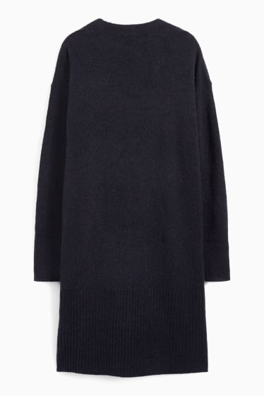 Damen - Lange Strickjacke - dunkelblau