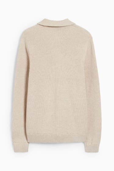 Herren - Strickjacke - beige