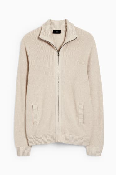Herren - Strickjacke - beige