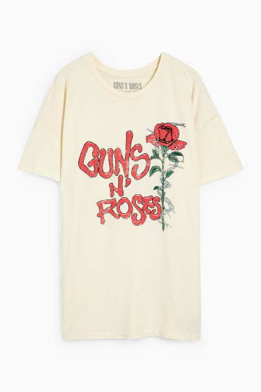 Damen - CLOCKHOUSE - T-Shirt - Guns N' Roses - cremeweiß