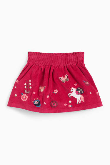 Enfants filles - Jupe en velours - rose