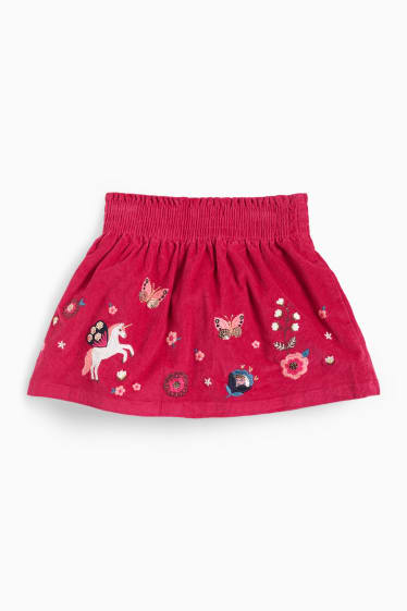 Enfants filles - Jupe en velours - rose