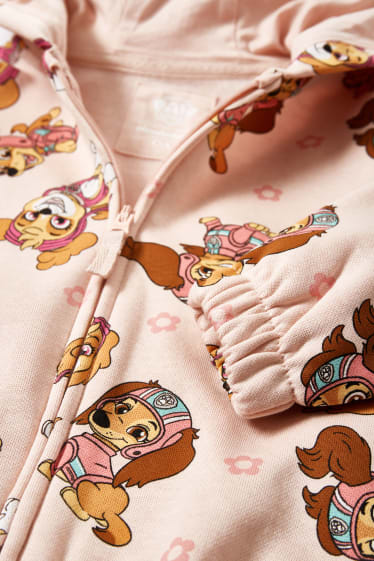 Children Girls - PAW Patrol - zip-through sweatshirt with hood - rose