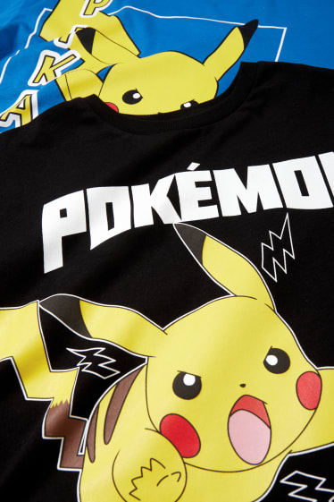 Kinder - Multipack 2er - Pokémon - Kurzarmshirt - schwarz