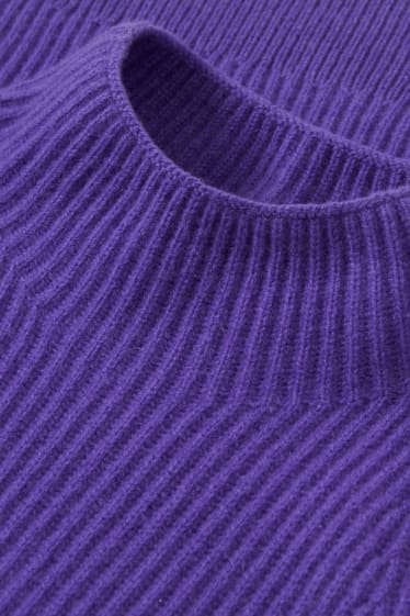 Femei - Vestă pulover din cașmir - mov