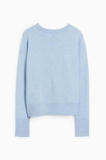 Femmes - Pullover en cachemire - bleu clair