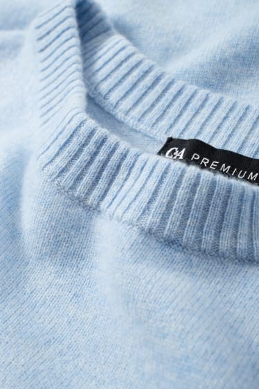 Damen - Kaschmir-Pullover - hellblau