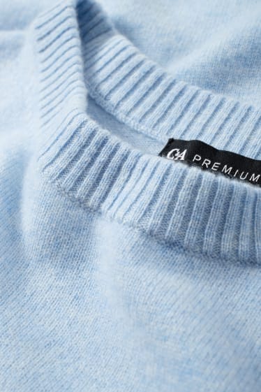 Femmes - Pullover en cachemire - bleu clair