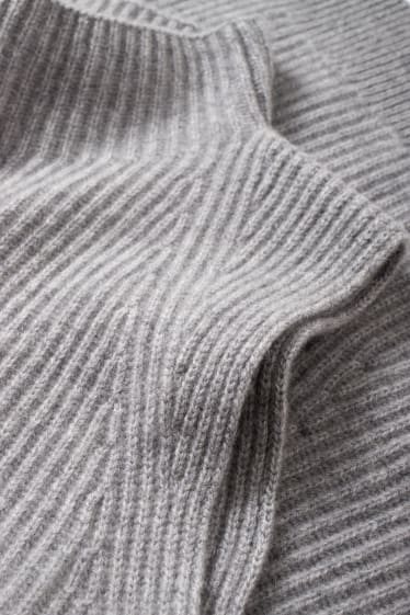 Donna - Glilet in maglia cashmere - grigio