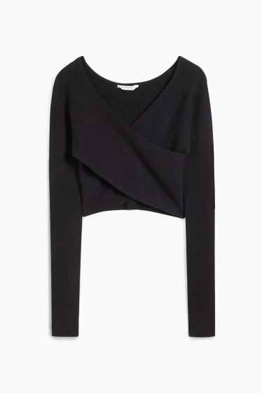 Dona - Jersei crop - negre