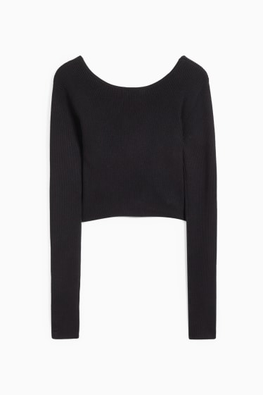 Dona - Jersei crop - negre